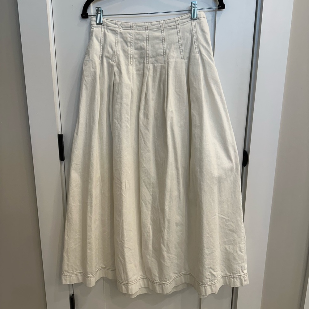 ANTHRO Off White Midi Skirt - Picture 5 of 9